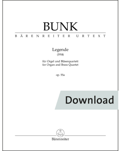 Legende for Organ and Brass Quartet, op. 55a — Gerard Bunk