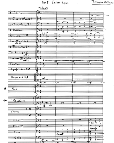 Three Choral Hymns (Easter, Christmas, Whitsunday) — Ralph Vaughan Williams