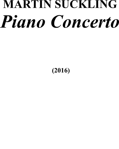 Piano Concerto — Martin Suckling