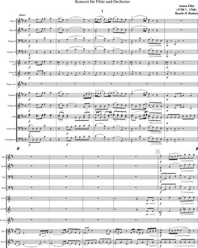 Concerto for Flute and Orchestra — Anton Filtz