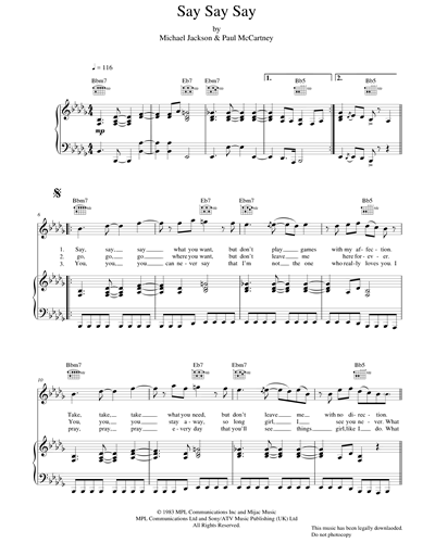 Say Say Say — Michael Jackson