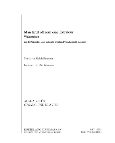 Man tanzt oft gern eine Extratour — Ralph Benatzky