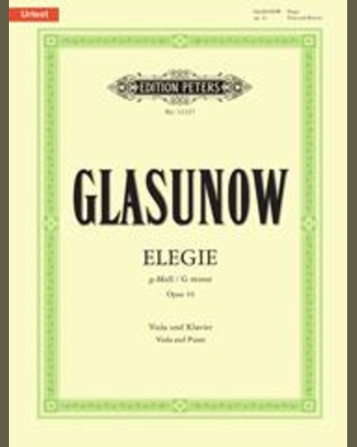 Elegie for viola & piano Op.44 — 格拉祖诺夫