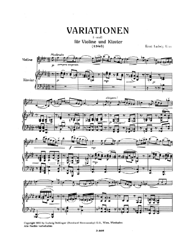 Variations in F Minor (1948) — Ernst Ludwig Uray