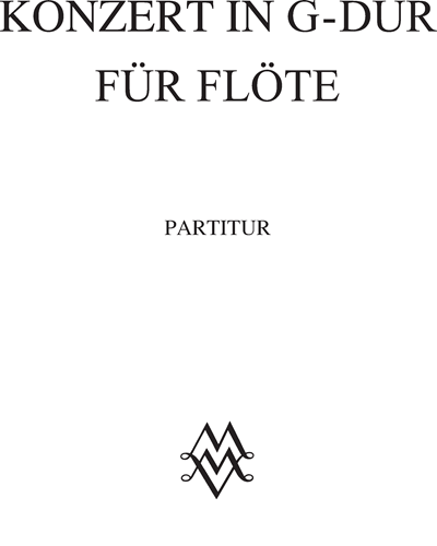 Concerto in G major for Flute — Anton Filtz