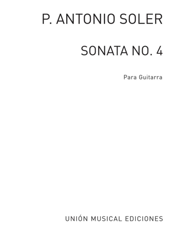Sonata No. 4 — 安东尼奥·索勒