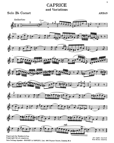 Caprice and Variations — 阿尔班