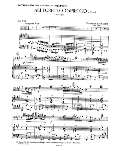 Allegretto Capriccio in F-sharp minor — Giovanni Bottesini