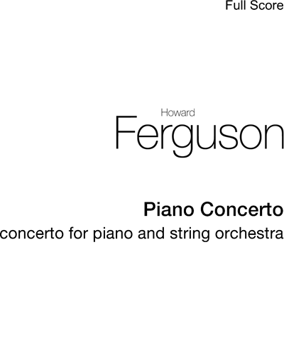 Piano Concerto, op. 12 — Howard Ferguson