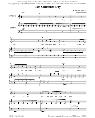 I am Christmas Day — Howard Goodall