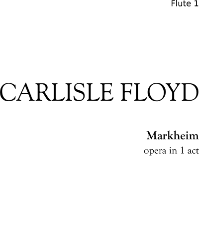 Markheim — Carlisle Floyd