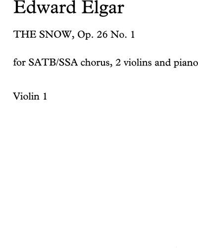 The Snow, op. 26 no. 1 — Edward Elgar