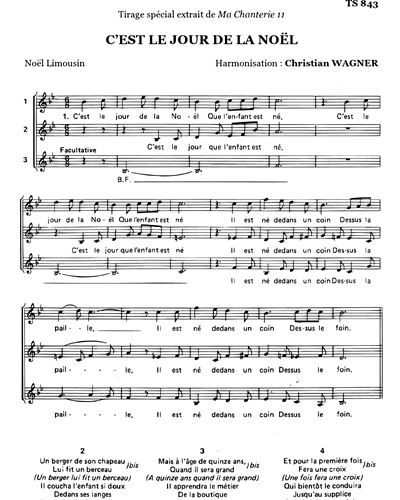 C'est le jour de la Noël - Extr. Ma chanterie 11 — Christian Wagner