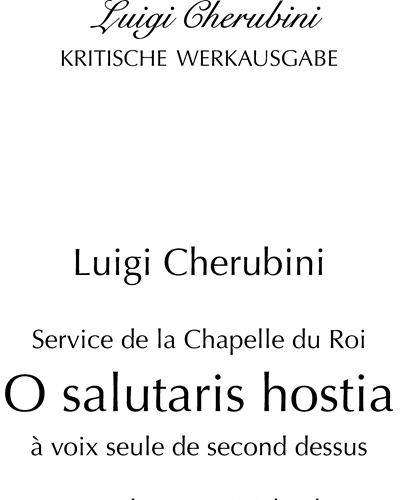 O salutaris hostia — 凯鲁比尼