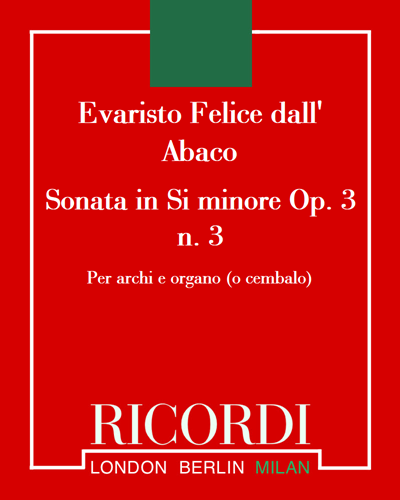 Sonata in Si minore Op. 3 n. 3 — Evaristo Felice dall'Abaco