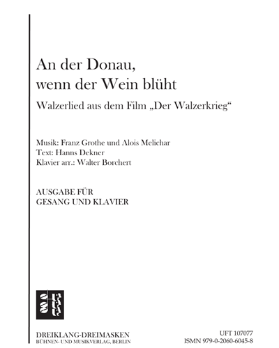 An der Donau, wenn der Wein blüht — Franz Grothe