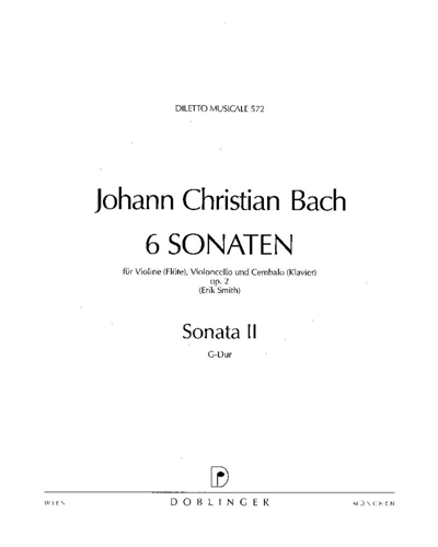 Sonata No. 2 in G major, op. 2 — J.C.巴赫