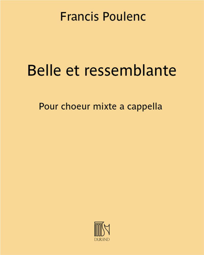 Belle et ressemblante (extrait n. 5 de "Sept Chansons") — 普朗克