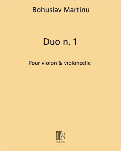Duo No. 1 — Bohuslav Martinů
