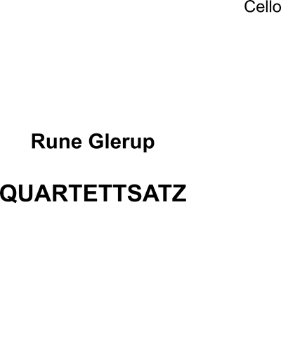 Quartettsatz — Rune Glerup