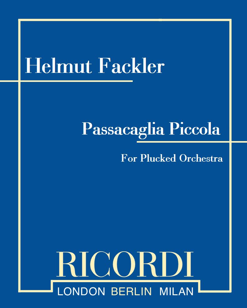 Passacaglia piccola — Helmut Fackler