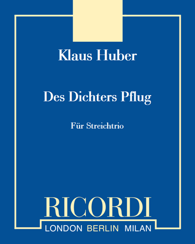 Des Dichters Pflug — Klaus Huber