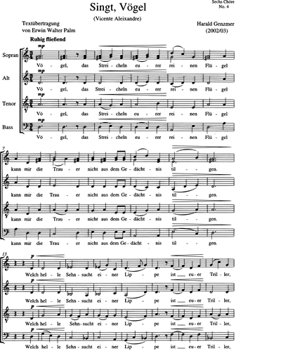 Sechs Chöre, op. GeWV 45 — Harald Genzmer