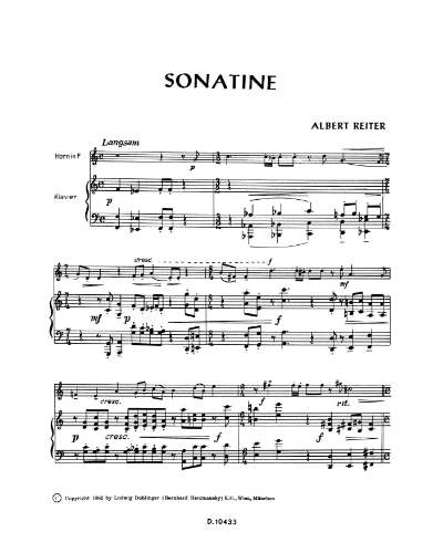 Sonatine — Albert Reiter