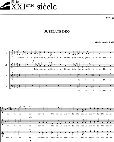 Jubilate Deo - Garau — Mariano Garau