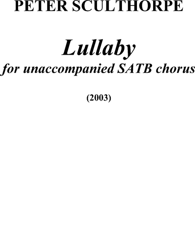 Lullaby, op. 324 — Peter Sculthorpe
