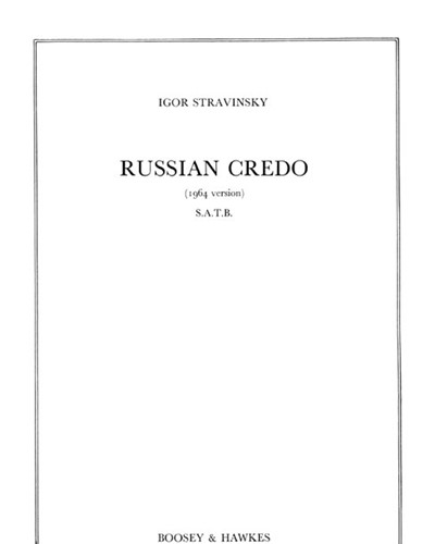 Russian Credo — 斯特拉文斯基