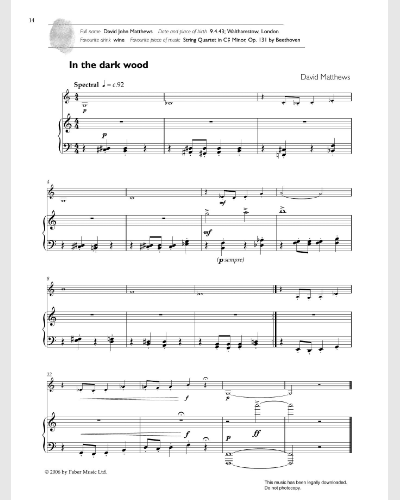In The Dark Wood — David Matthews