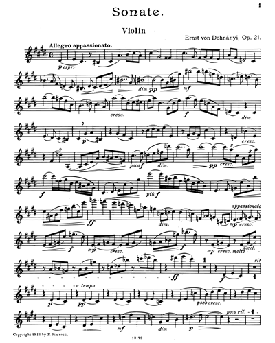 Sonata in C-sharp minor, op. 21 — Ernst von Dohnányi