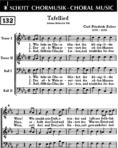 Tafellied — Carl Friedrich Zelter