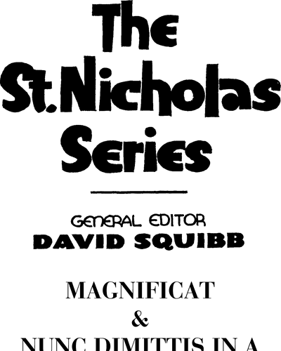 Magnificat and Nunc Dimittis in A — Derek Holman