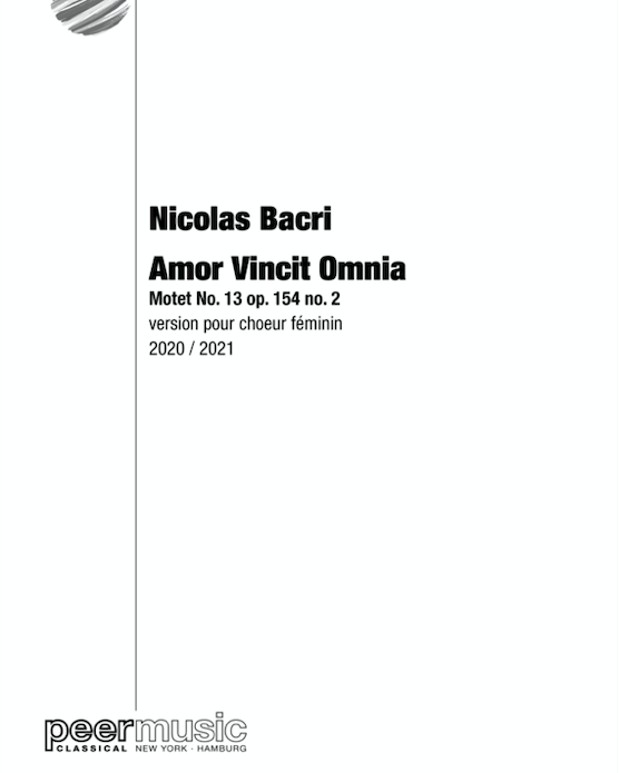 Amor Vincit Omnia, op. 154 No. 2 — Nicolas Bacri