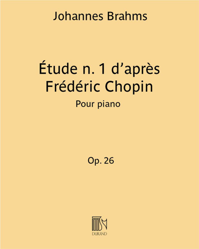 Étude No. 1 (After Frédéric Chopin, op. 26 No. 8) — 勃拉姆斯