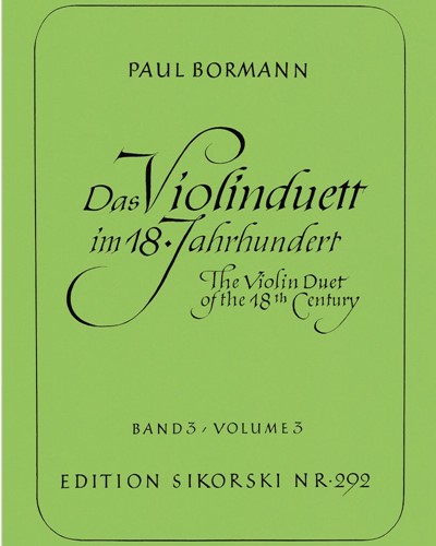 The Violin Duet of the 18th Century, Vol. 3 — Paul Bormann