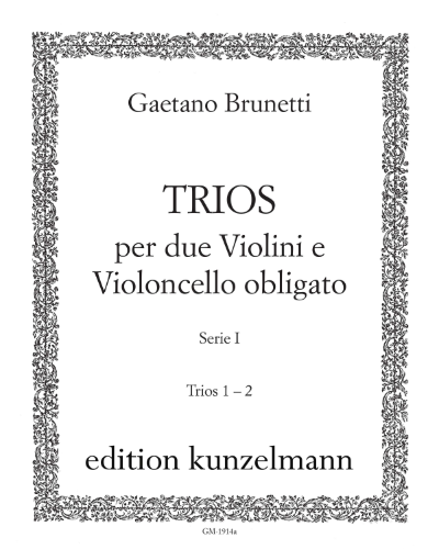 Six Trios for Violin and Cello, No. 1 - 2 — Gaetano Brunetti