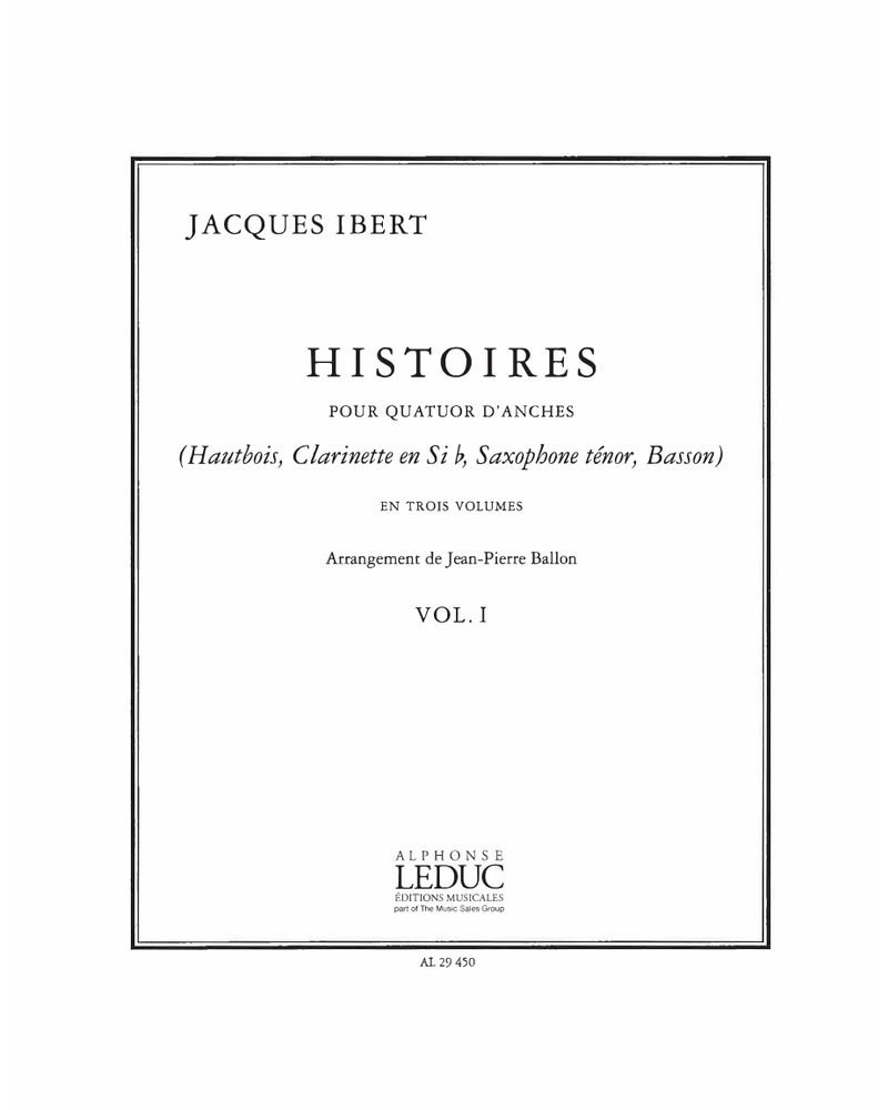 Histoires for Wind Quartet, Vol. 1 — 雅克·伊贝尔
