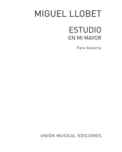 Estudio in E major — 柳贝特
