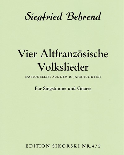 Four Old French Folksongs — Siegfried Behrend