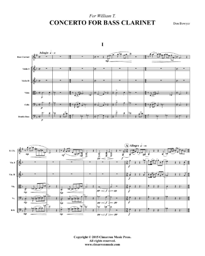 Concerto for Bass Clarinet — Don Bowyer