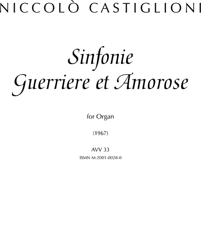 Sinfonie Guerriere et Amorose — Niccolò Castiglioni