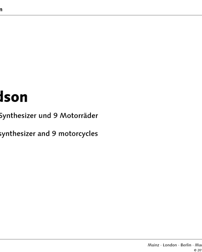 Harley Davidson — Dieter Schnebel