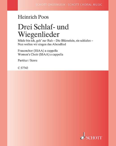 Drei Schlaf- und Wiegenlieder — Heinrich Poos