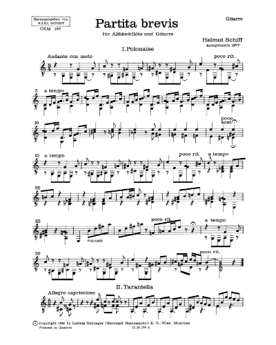 Partita Brevis — Helmut Schiff
