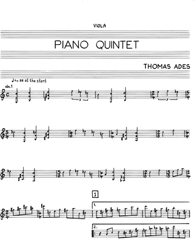 Piano Quintet, op. 20 — 托马斯·阿德斯