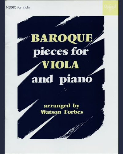Baroque Pieces for Viola and Piano — Watson Forbes