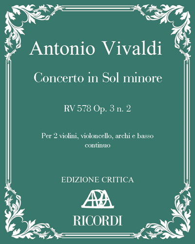 Concerto in G minor, RV 578, op. 3 no. 2 — Antonio Vivaldi